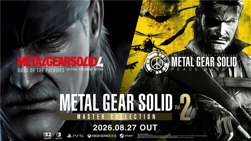 Arte oficial de Metal Gear Solid: Master Collection Vol. 2, coleção que reúne Metal Gear Solid 4, Peace Walker e conteúdos adicionais.
